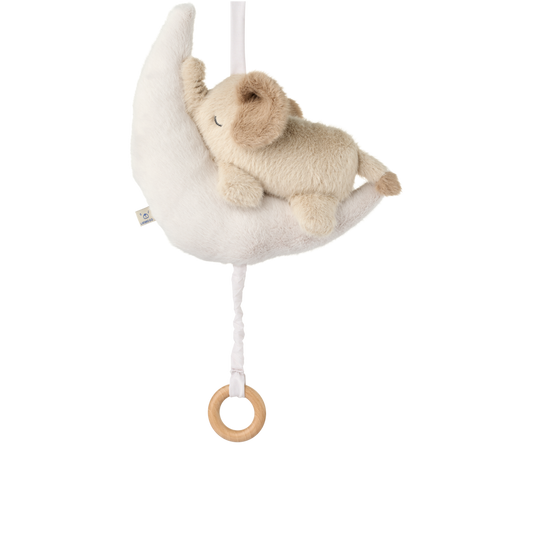 Liewood Mandy Baby Elephant Music Mobile  - Mist Sandy
