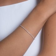 Mockberg Waterproof Shiny Tennis Bracelet Gold