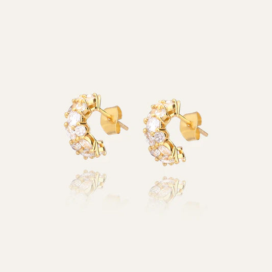 Mockberg Waterproof Queen Earrings Small Gold