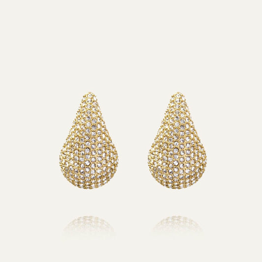 Mockberg Waterproof Pavé precious hoops Small Gold