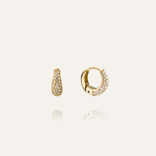 Mockberg Waterproof Pavé precious hoops Mini Gold