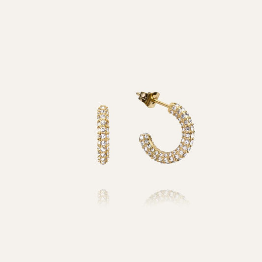 Mockberg Waterproof Pavé eternal earrings Medium Gold