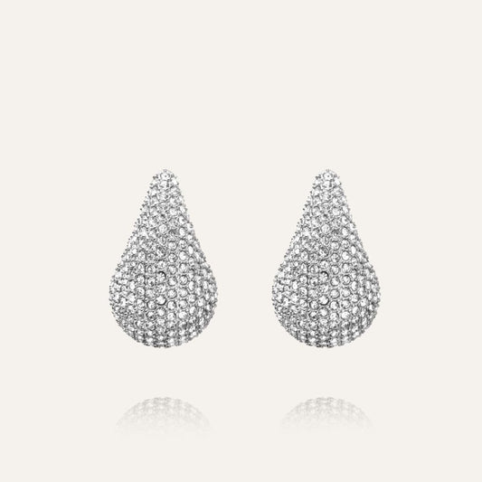 Mockberg Waterproof Pavé precious hoops Small Silver