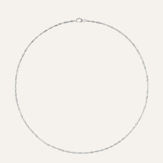 Mockberg Waterproof Twirl Necklace Silver