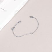 Mockberg Waterproof Thin Diamond Bracelet Silver