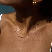 Mockberg Waterproof Twirl Necklace Gold