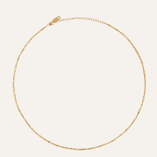 Mockberg Waterproof Twirl Necklace Gold