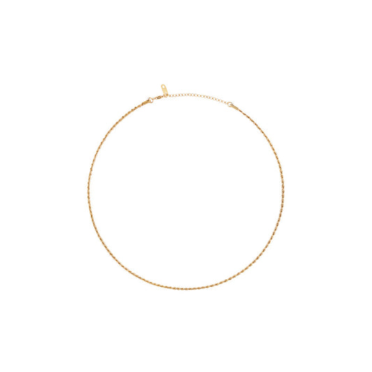 Mockberg Waterproof Thin Rope Necklace Gold