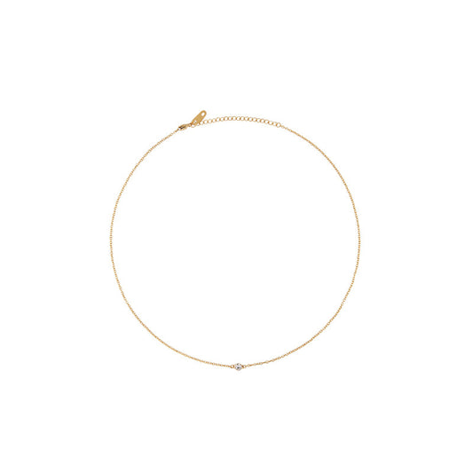 Mockberg Waterproof Thin Diamond Necklace Gold