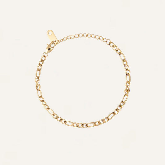 Mockberg Waterproof Thin Figaro Bracelet Gold