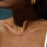 Mockberg Waterproof Thin Figaro Necklace Gold