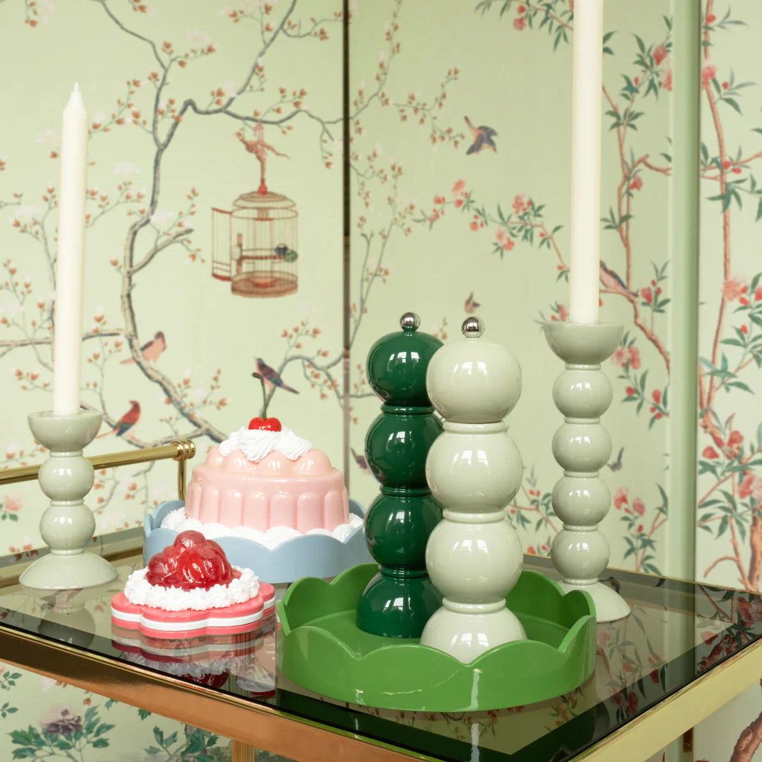 Addison Ross Salt eller Pepparkvarn Bobbin 24cm Sage