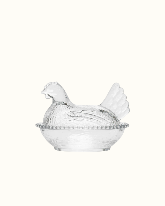 Alot Höna Glasskål med lock