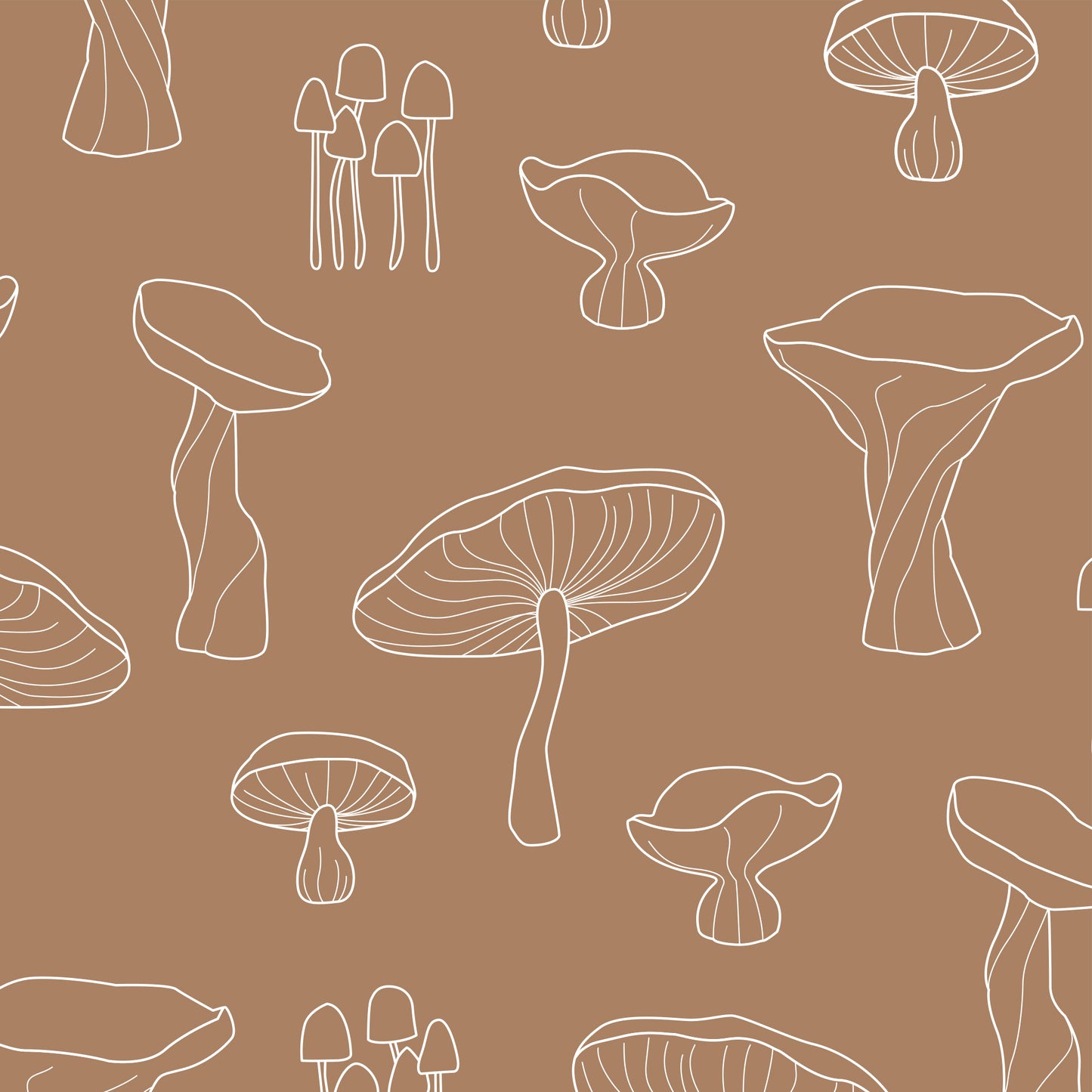 Cooee Design Servetter Fungi Hazelnut / White