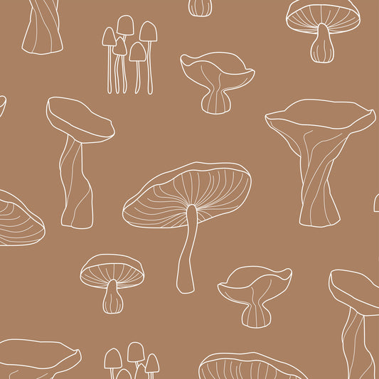 Cooee Design Servetter Fungi Hazelnut / White