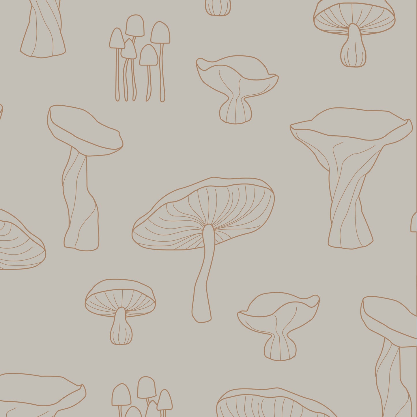 Cooee Design Servetter Fungi Sand / Hazelnut