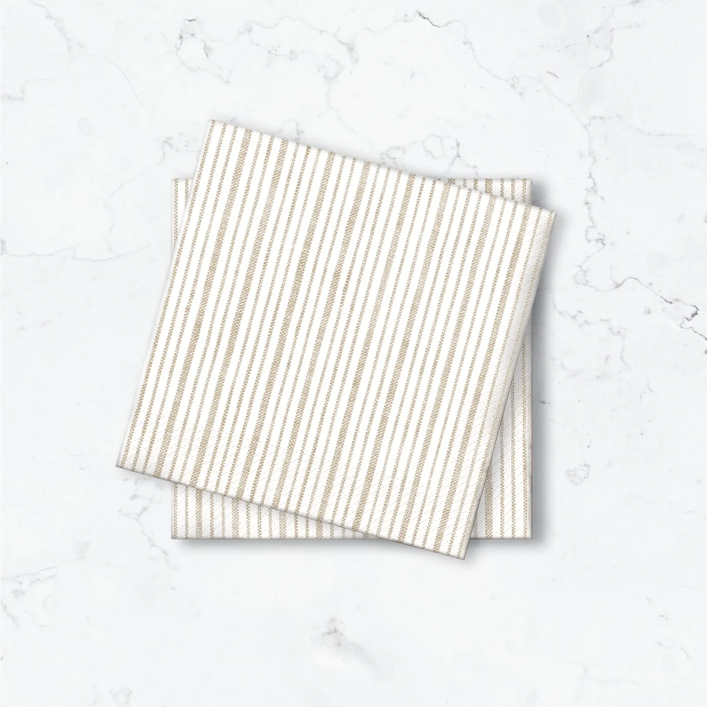 Violander Pappersservett Rand Kaffe Beige 25x25