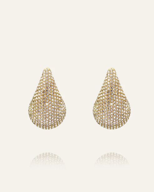 Mockberg Waterproof Pavé daring earring Large Gold