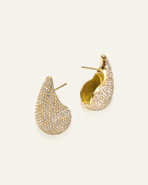 Mockberg Waterproof Pavé daring earring Large Gold
