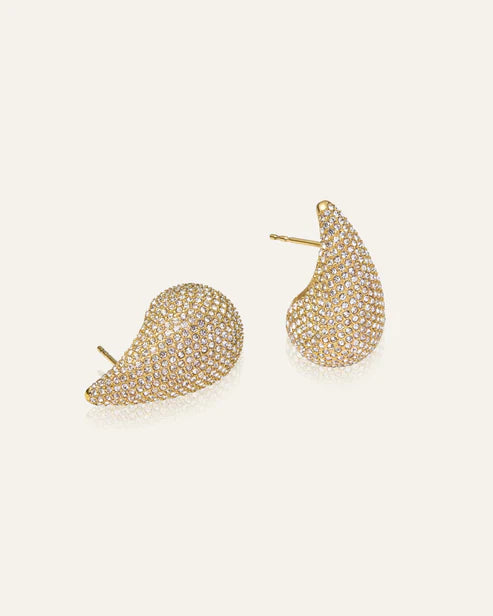 Mockberg Waterproof Pavé daring earring Large Gold
