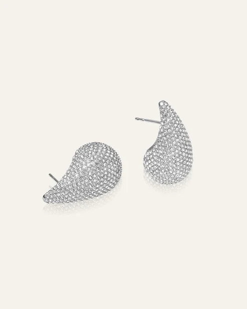 Mockberg Waterproof Pavé daring  earring Large Silver