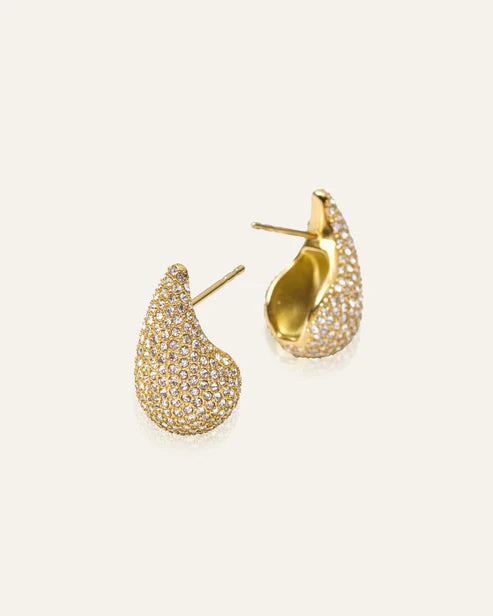 Mockberg Waterproof Pavé daring earring Small Gold