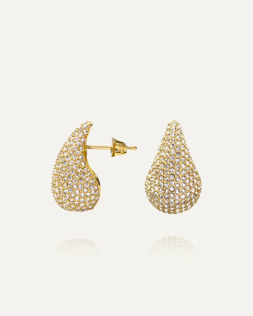 Mockberg Waterproof Pavé daring earring Small Gold