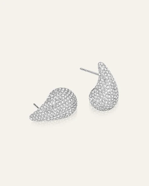 Mockberg Waterproof Pavé daring earring Small Silver