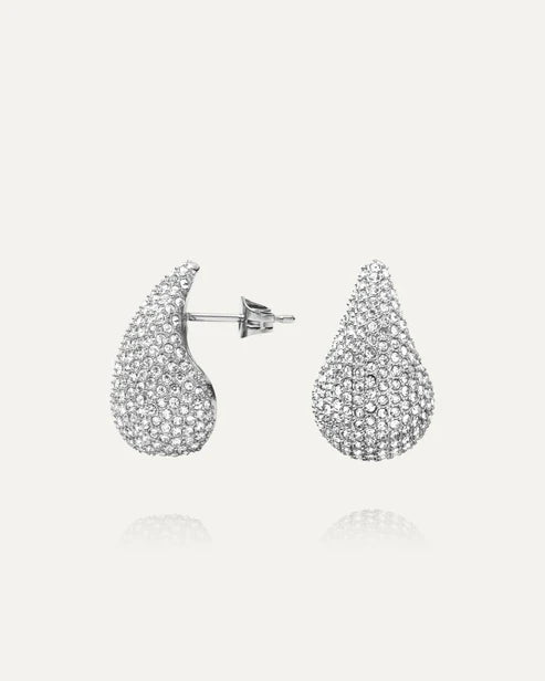 Mockberg Waterproof Pavé daring earring Small Silver