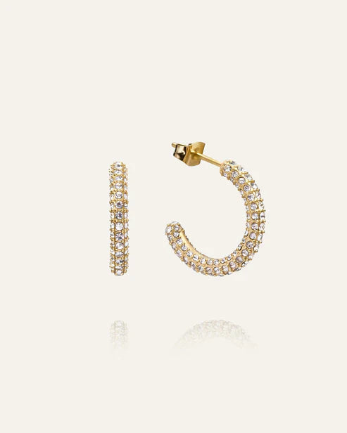 Mockberg Waterproof Pavé eternal earrings Large Gold