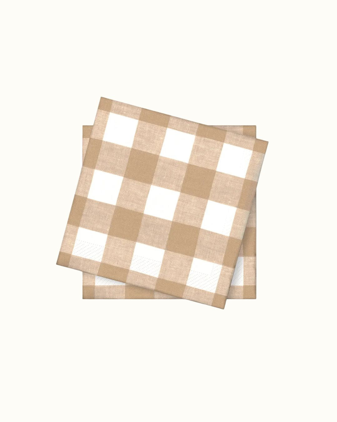 Violander Papperservett Gingham beige 33x33