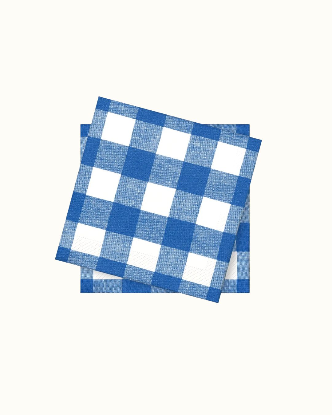 Violander Pappersservett Gingham blå 33x33
