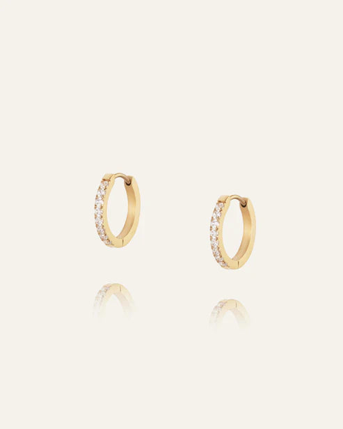 Mockberg Waterproof  Shiny Gold Hoops Medium