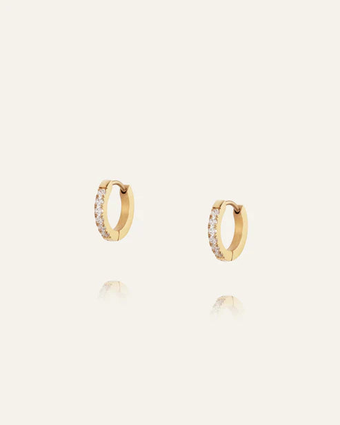 Mockberg Waterproof  Shiny Gold Hoops Small