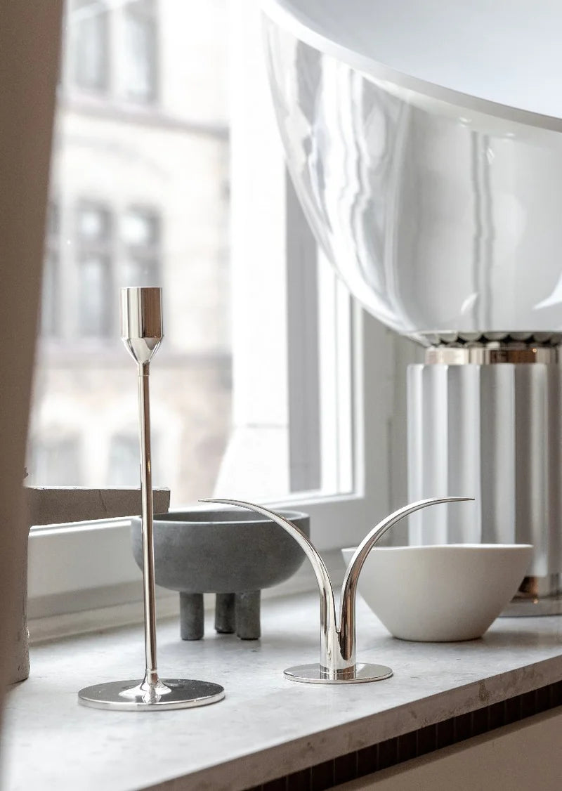 Skultuna Candlestick Nattlight Silver S