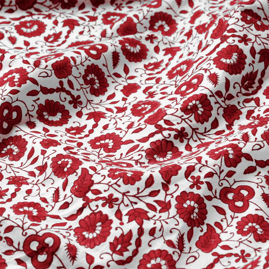 Pick a Poppy Damson Bordsduk 195x350 Burgundy