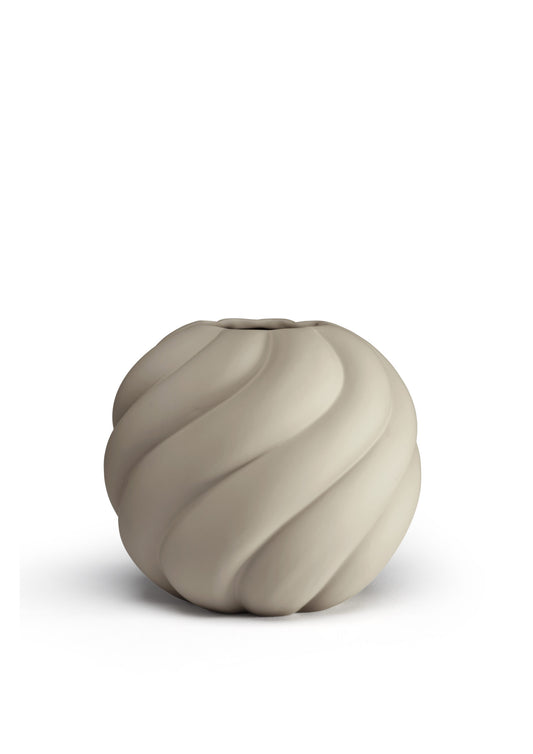 Cooee Design Twist Ball Vase Sand 20cm