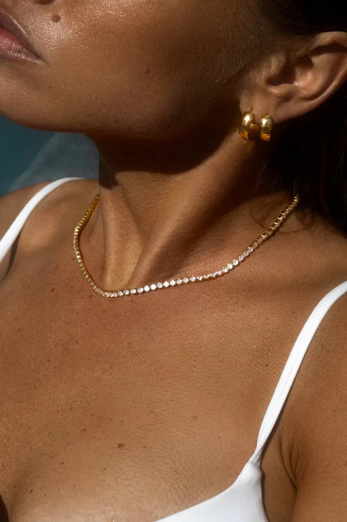 Mockberg Shiny Tennis Halsband Guld