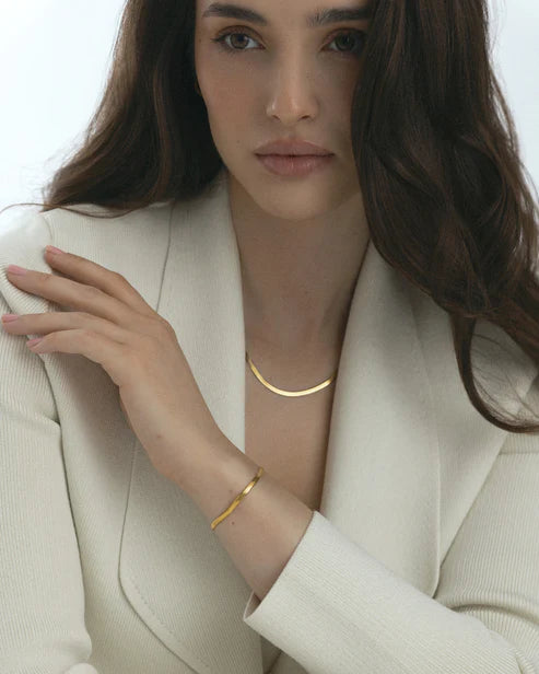 Mockberg Thin Snake Gold Bracelet Small