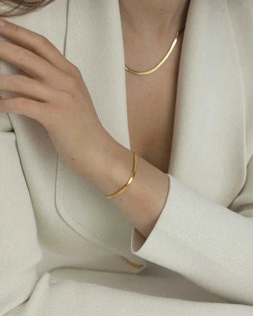 Mockberg Thin Snake Gold Bracelet Small
