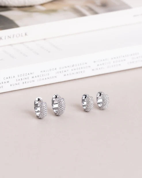 Mockberg Waterproof Amour Silver Hoops Small