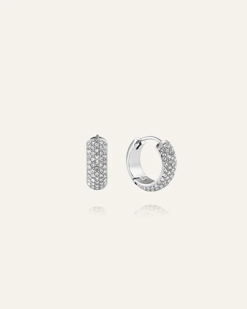 Mockberg Waterproof Amour Silver Hoops Medium