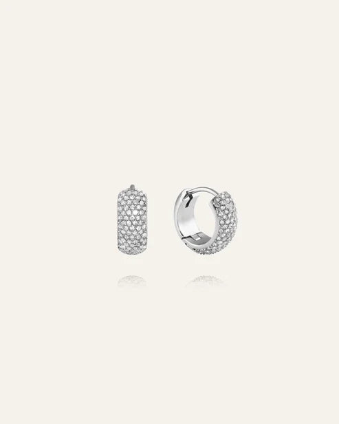 Mockberg Waterproof Amour Silver Hoops Small