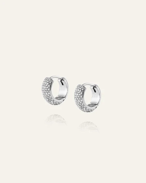 Mockberg Waterproof Amour Silver Hoops Small