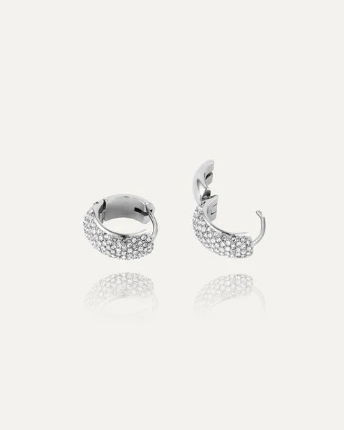 Mockberg Waterproof Amour Silver Hoops Small