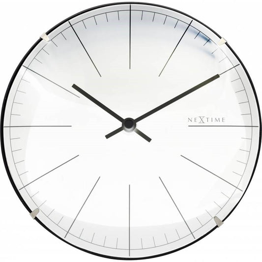 NeXtime Big Stripe Mini Dome Väggklocka ø20cm Vit