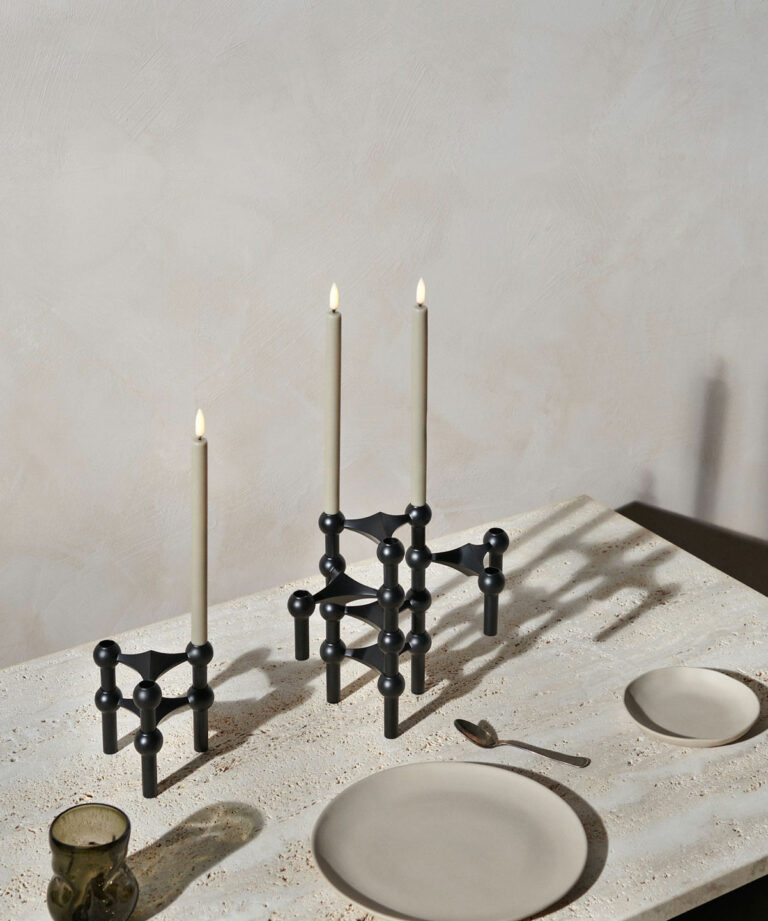 STOFF Nagel Candle Holder Black 3-pack