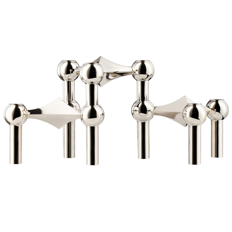 STOFF Nagel Candle Holder Krom 3-pack