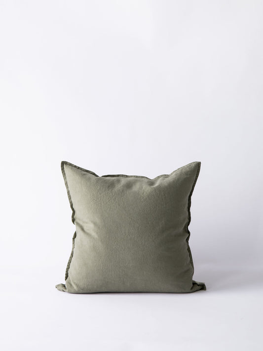 Tell Me More Kuddfodral Linne 50x50  - olive