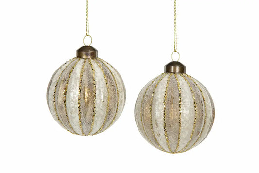 Alot Glaskula Embla Sand/Mullvad 8cm